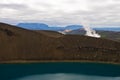 Volcano crater Viti with lake inside at Krafla volcanic area Royalty Free Stock Photo