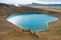 Volcano crater Viti with lake inside at Krafla volcanic area Royalty Free Stock Photo