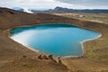 Volcano crater Viti with lake inside at Krafla volcanic area Royalty Free Stock Photo