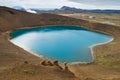 Volcano crater Viti with lake inside at Krafla volcanic area Royalty Free Stock Photo