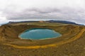 Volcano crater Viti with lake inside at Krafla volcanic area Royalty Free Stock Photo