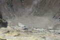 The volcano crater of vulcano island at mediterranean sea Royalty Free Stock Photo