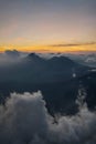 Volcano de Fuego seen from Acatenango in Guatemala Royalty Free Stock Photo