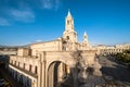 Volcano El Misti overlooks the city Arequipa Royalty Free Stock Photo