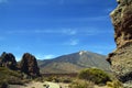 Volcano El Teide in The National Park of Las Canadas del Teide located in the centre of Tenerife,Canary Islands, Spain. Royalty Free Stock Photo