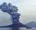 Volcano eruption. Anak Krakatau Royalty Free Stock Photo