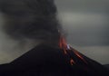 Volcano eruption. Anak Krakatau, Indonesia Royalty Free Stock Photo