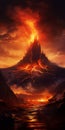 Volcano Eruption: A Chaotic Academia Of Gothic Dark And Ornate Mountain