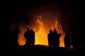 Volcano Eruption, fimmvorduhals Iceland Royalty Free Stock Photo