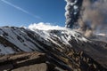 Volcano etna eruption