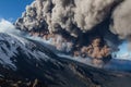 Volcano etna eruption