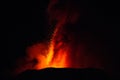 Volcano Etna eruption Royalty Free Stock Photo
