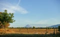 Volcano and Flatlands Royalty Free Stock Photo