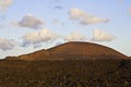 Volcano on the island of Lanzarote Royalty Free Stock Photo