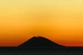 Volcano island Stromboli at sunset, Italy