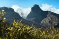 Volcano Kelud in the clouds Royalty Free Stock Photo