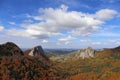 Volcano landscape in puy-de-dome auvergne france Royalty Free Stock Photo