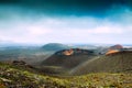 Volcano and lava desert Royalty Free Stock Photo