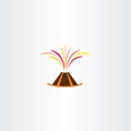 volcano lava explosion vector icon symbol