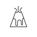 Volcano line icon