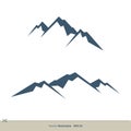 Volcano Mountain Vector Logo Template Illustration Design