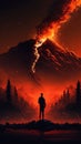volcano mountain vertical phone wallpaper or screensaver