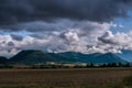 Volcano mountains landscape.