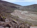 Volcano nevado chachani above arequipa