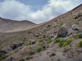 Volcano nevado chachani above arequipa Royalty Free Stock Photo