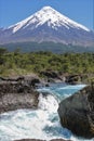 Volcano Osorno at Llanquihue Lake (Chile Royalty Free Stock Photo
