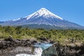 Volcano Osorno at Llanquihue Lake (Chile Royalty Free Stock Photo