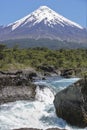 Volcano Osorno at Llanquihue Lake (Chile Royalty Free Stock Photo