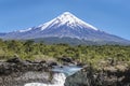 Volcano Osorno at Llanquihue Lake (Chile Royalty Free Stock Photo