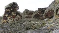 Volcano of the Pali Aike National Park in the province of Magallanes, Chile Royalty Free Stock Photo