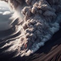 volcano pyroclastic flow Royalty Free Stock Photo