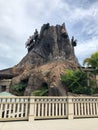 Volcano at Rainforest Cafe` in Disney Springs, Orlando