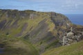 Volcano Rano Kau, Easter Island, Chile Royalty Free Stock Photo