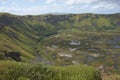 Volcano Rano Kau, Easter Island, Chile Royalty Free Stock Photo