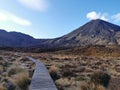 Volcano scenery in Tongariro Alpine Crossing in New Zealand Royalty Free Stock Photo