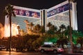 Volcano Show at The Mirage Hotel, Las Vegas Nevada USA, March 30, 2020 Royalty Free Stock Photo