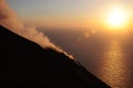 Volcano Stromboli. Royalty Free Stock Photo