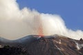 Volcano Stromboli. Royalty Free Stock Photo