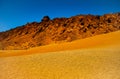 Volcano Teide and lava scenery in Teide National Park, Rocky volcanic landscape of the caldera of Teide national park in Tenerife, Royalty Free Stock Photo