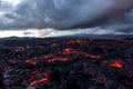 Volcano Tolbachik. Lava fields. Russia, Kamchatka, the end of the eruption of the volcano Tolbachik. Royalty Free Stock Photo