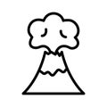 Volcano, weather, eruption, disaster fully editable vector icon Royalty Free Stock Photo