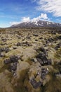 Volcano in West Iceland with lava field - Snaefellsjokull Royalty Free Stock Photo