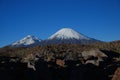 Volcanoes in Lauca National Park - Chile Royalty Free Stock Photo