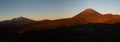 Volcanoes during sunrise