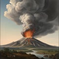 Volcono eruption Royalty Free Stock Photo