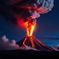 Volcono eruption Royalty Free Stock Photo